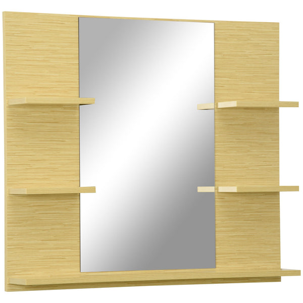 Meuble mural salle de bain avec miroir 80x12,5x70 cm 5 étagères en MDF sconto