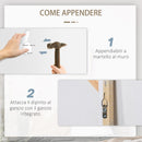 Stampa su Tela Astratta 60x60 cm 4 Pezzi in Legno di Pino