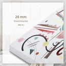 Stampa su Tela Astratta 60x60 cm 4 Pezzi in Legno di Pino