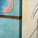 Stampa su Tela Astratta 60x60 cm 4 Pezzi in Legno di Pino