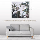 Stampa su Tela Natura 90x30 cm 3 Pezzi in Legno di Pino