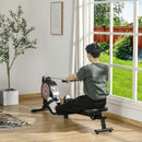 Vogatore per Fitness 180x48x60 cm in Acciaio e ABS Nero