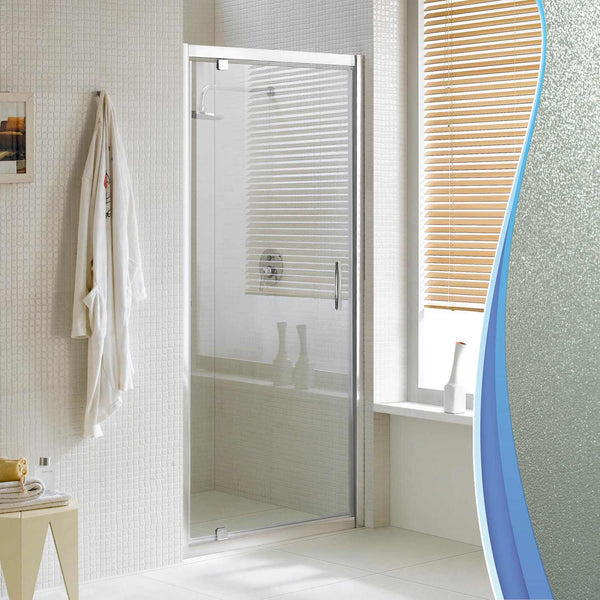 Porte de douche 1 porte battante en cristal opaque 6mm H198 Fosterberg Aalborg Différentes tailles acquista