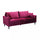 Chandler Canapé 3 places 196x81x89 h cm en Velours Rouge
