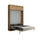 Lit double escamotable peu encombrant Kentaro H250 cm marron