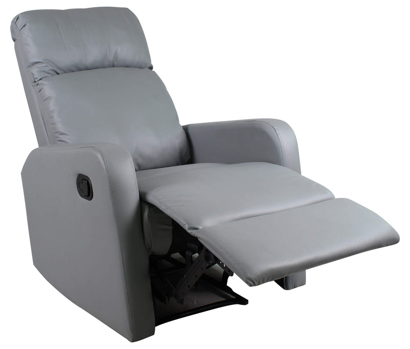 Poltrona Relax Manuale Reclinabile in Similpelle Vandi Grigia