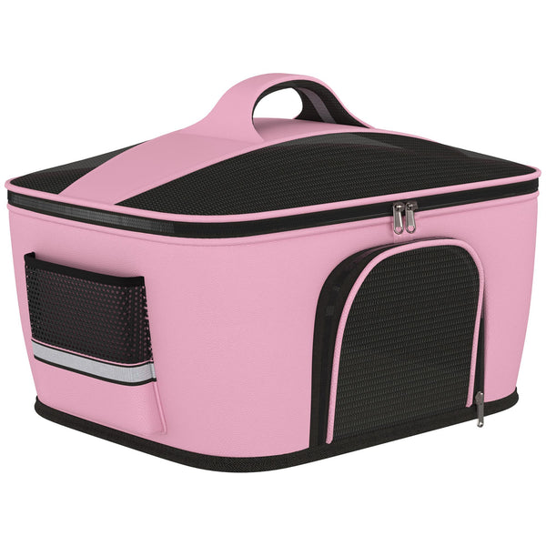 sconto Sac de Transport 50x35x36 cm pour Chiens et Chats 2 Portes Rose