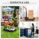 Carrello da Trasporto Pieghevole 70x52,5x90 cm Max 150 Kg in Acciaio e PP Nero e Rosso