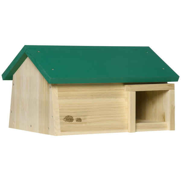 acquista Maison pour Hérisson d'Extérieur 47x34,2x27 cm en Bois de Sapin avec Toit Vert