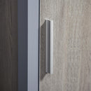 Mobile a Colonna per Bagno 40x30x160 cm 3 Mensole 1 Anta Grigio