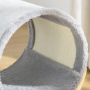 Cuccia per Gatti 41x40x47 cm a Tunnel con Tiragraffi Grigio