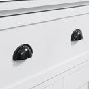 Credenza Cucina 76x40,5x184 cm con Armadietti e 1 Cassetto Bianco