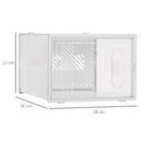 Scarpiera Modulare 8 Cubi 28x36x21 cm in Plastica Bianco e Trasparente