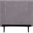 Poltrona Letto Singolo Trasformabile 82x89x83 cm in Legno e Acciaio Tessuto Velluto a Coste Grigio