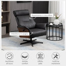 Poltrona Imbottita 84x83x103 cm con Poggiatesta in Tessuto Nero