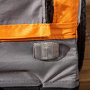 Rimorchio per Bicicletta 130x64x60/97 cm in Acciaio e Sacca in Tessuto Oxford Arancione e Argento