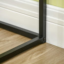 Scrivania Angolare 80x80x77,5 cm in Acciaio e Truciolato Nera e Marrone