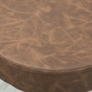 Set 2 Sgabelli Bar 35x36x64-85 cm con Poggiapiedi in Similpelle Marrone