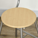 Set Tavolo e 2 Sedie  da Giardino in MDF e Acciaio Argento