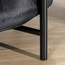 Tavolino da Caffè Ø46x48 cm in Acciaio con Cestino in Tessuto Nero