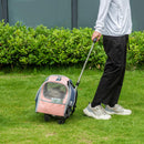 Borsa Trasportino 42x30x36 cm per Cani e Gatti 3 Entrate Rosa e Blu