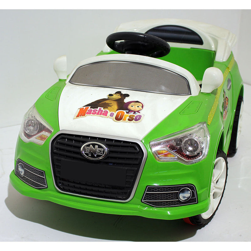 Macchina Elettrica per Bambini 6V Masha e Orso Boy Verde