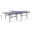 Tavolo da Ping Pong Indoor Pieghevole in Legno MDF e Acciaio 152.5x274x76 cm 