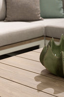 Set 4 Pezzi Salotto da Giardino con 2 Divani 1 Poltrona Angolare e Tavolino Zelmar Vapor  