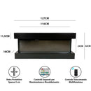 Camino Elettrico da Parete o Incasso Alaro Plus 127x18x52 cm Effetto Fiamma Telecomando in MDF Nero