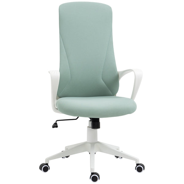 Sedia da Ufficio Ergonomica e Imbottita 62x56x110-119,5 cm Funzione Dondolo in Poliestere Verde prezzo