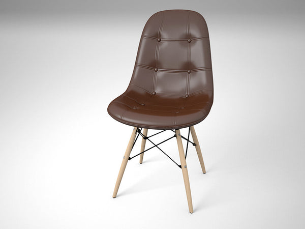 prezzo Lot de 4 Chaises en PU Souple 82x47x52cm Chaise TFT Chocolat