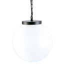 Lampada Sospesa Colore Nero Diametro 30Cm da Esterno Linea Sfera Livos