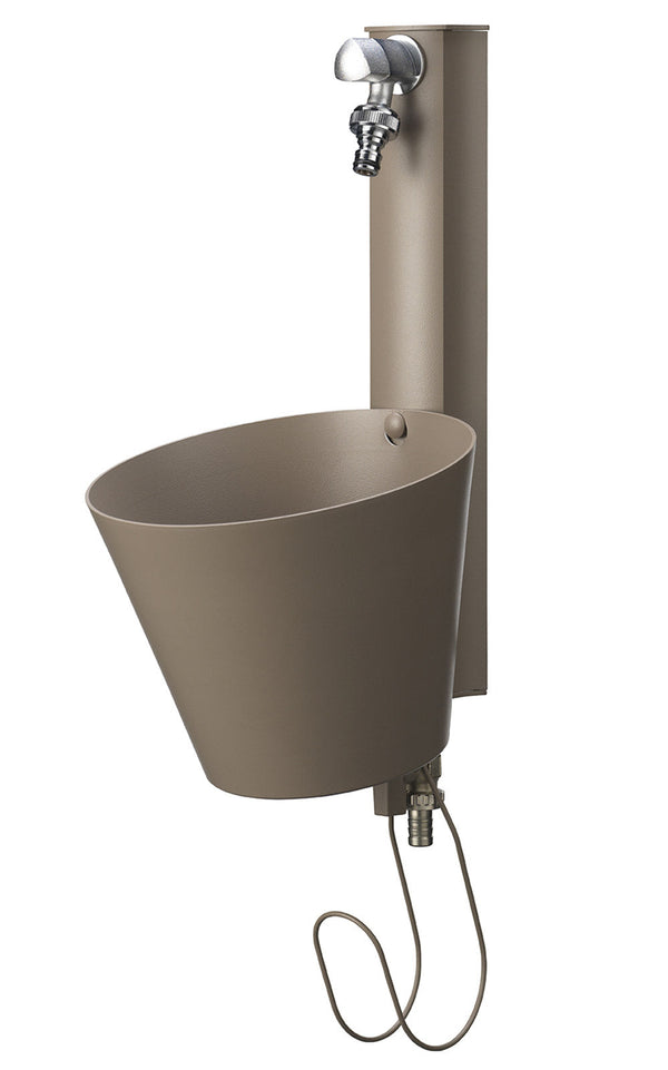 Fontaine murale de jardin avec robinet double 49x23x26,6 cm Belfer 42/PRS Tortora online