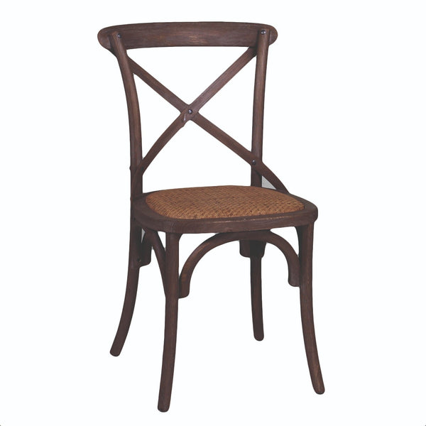 sconto Chaise en bois gris clair Adami Cross 51x55H46,5/89cm