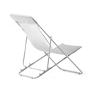 Sedia Sdraio Pieghevole 83x56x90 cm in Acciaio Tessuto Textilene Beach Grigio