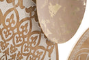 Pannello da Muro Boho 167,6x8,9x80,6 cm in Ferro
