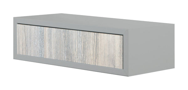 online Mensola da Parete 1 Cassetto 45x13,4x20 cm in Fibra di Legno Lego Sasso e Rovere Grigio