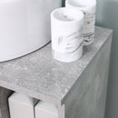 Mobile Sotto Lavabo Bagno 6 Ripiani 1 Anta 60x30x68 cm in Legno Grigio