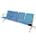Banc de salle d'attente 4 places en acier bleu