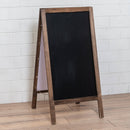 Lavagna Ristorante Pieghevole in Legno 50x65x100 cm Noce