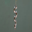 Set 4 Spirali Decorative da Appendere con Glitter 18 cm in Vetro