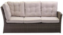 Set Salotto da Giardino Divano Angolare in Polyrattan Atlanta Grigio