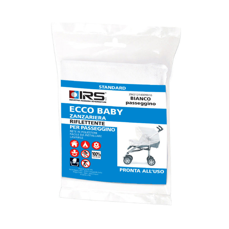 Zanzariera Universale per Passeggino e Carrozzina in Poliestere Elastico Bianca