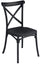 Chaise de jardin empilable 47x55x90 cm en polypropylène anthracite