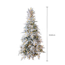 Albero di Natale Artificiale Innevato 260 cm con Led Abete Verde