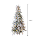 Albero di Natale Artificiale Innevato 260 cm con Led Abete Verde