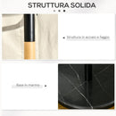 Appendiabiti da Terra 46x35x152 cm in Legno e Acciaio con Mensola e Gruccia Nero