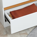 Cassettiera 3 Cassetti 80x40x86 cm in Legno MDF e Truciolato Bianco