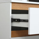 Cassettiera 3 Cassetti 80x40x86 cm in Legno MDF e Truciolato Bianco