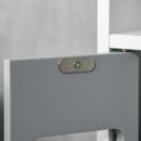 Mobile a Colonna con Mensole e Armadietti 15x17x120 cm in MDF e Legno Truciolare Bianco e Grigio